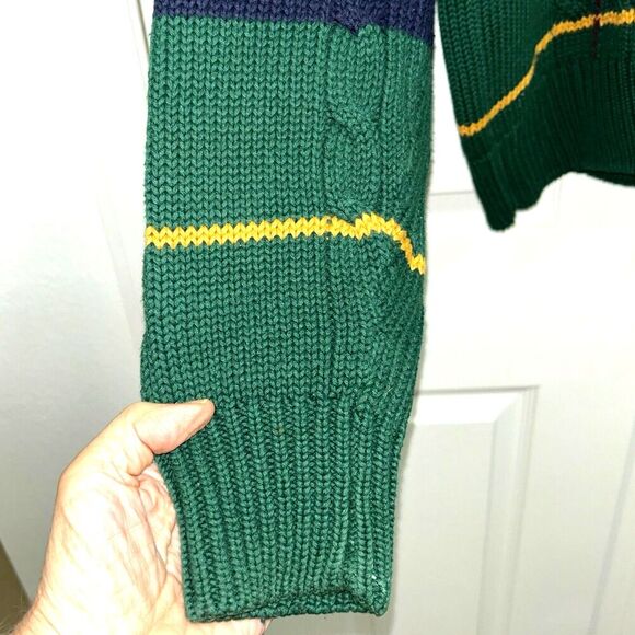 Checkpoint Vintage 90's Cable Knit Crew-neck Sweater Men's Size Large #N1636 - Picture 5 of 6